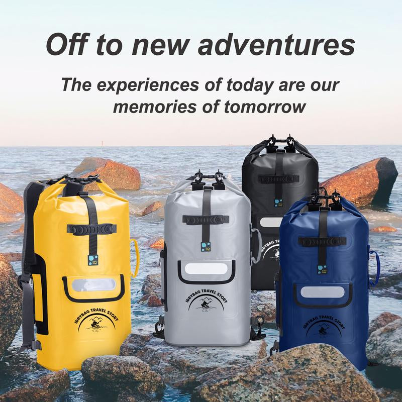 Floating Waterproof Roll-Top Dry Bag Backpack 20L/30L/40L, Waterproof Floating Dry Bags for Men, Kayak Sack,With 2L Small Dry Bag