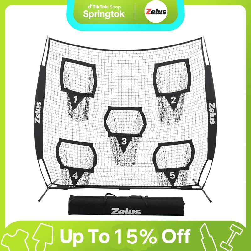 【Springtok】Zelus Football Throwing Net, Quarterback Training Equipment with 5 Target Pockets, Football Practice Throwing Passing Accuracy