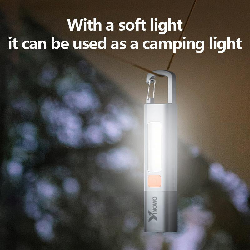 Yinowo IPX5 Waterproof Rechargeable Flashlight with 110 Lumen & 6H Runtime - Type-C Charging 3 Modes Durable for Camping Fishing Emergencies