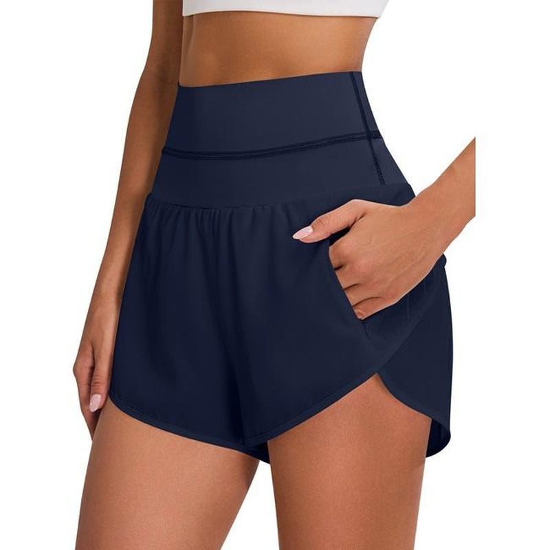 Blooming Jelly Workout Athletic Running Shorts Women'S High Waisted Gym Exercise Shorts with Pocket