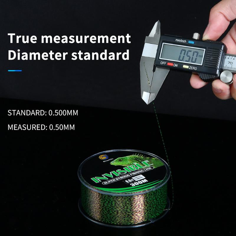 Bingolife Chameleon Invisible Spotted 300M Nylon Fishing Line - Premium German Nylon, Advanced Manufacturing, Fluorocarbon Coating