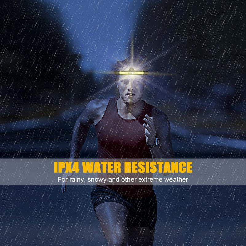 2Pcs LED Rechargeable Headlamp Super Bright, IPX4 Water Resistant Lightweight Head Light with Motion Sensor for Adult, 6 Modes COB Head Flashlight with White+Red Lights for Camping/Fishing
