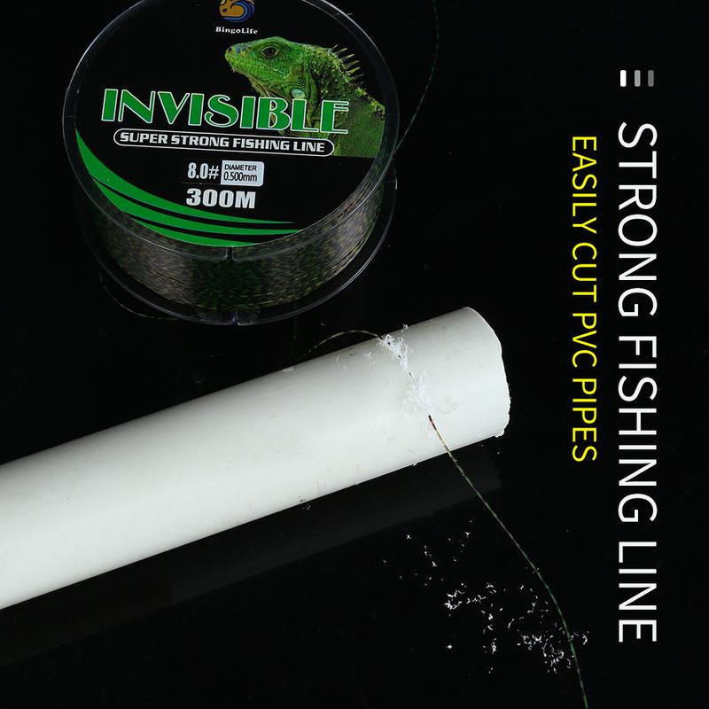 Bingolife Chameleon Invisible Spotted 300M Nylon Fishing Line - Premium German Nylon, Advanced Manufacturing, Fluorocarbon Coating