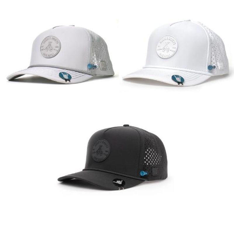 Beers & Bogeys Performance Golf Cap – Ultra-Breathable, Waterproof, and Sweat-Resistant Golf Hat for Maximum Comfort and Style, Includes Magnetic Tee Holder and 70Mm & 83Mm Ball Markers – Classic White Edition for Golfers.