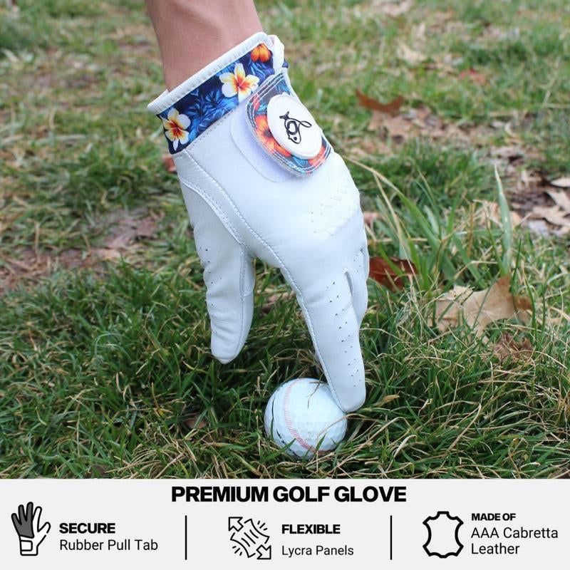 Premium Golf Gloves-100% AAA Cabretta Leather Golf Gloves for Men and Women- Left and Right Handed Golfers- the Perfect Golf Accessory Gift