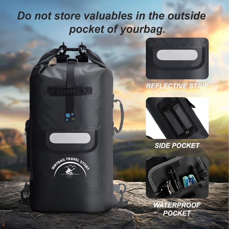 Floating Waterproof Roll-Top Dry Bag Backpack 20L/30L/40L, Waterproof Floating Dry Bags for Men, Kayak Sack,With 2L Small Dry Bag