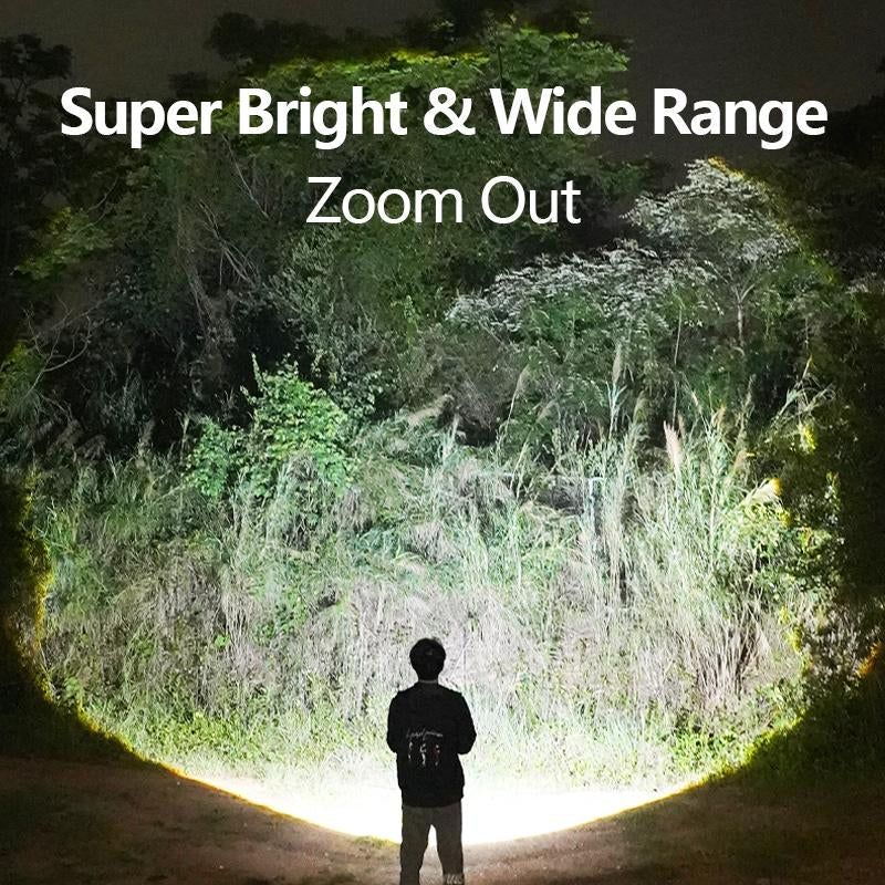 Yinowo IPX5 Waterproof Rechargeable Flashlight with 110 Lumen & 6H Runtime - Type-C Charging 3 Modes Durable for Camping Fishing Emergencies