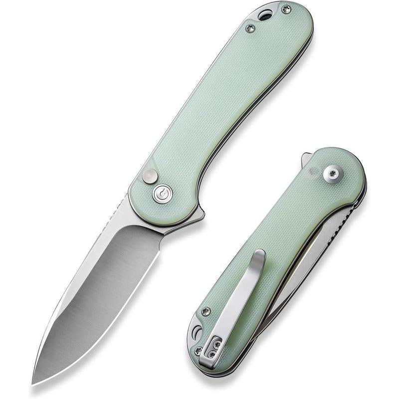 Elementum II Pocket Folding Knife, 2.96" Nitro-V Steel Blade G10 Handle Utility Knife with Deep Carry Pocket Clip for Camping Hiking Hunting C18062P-1
