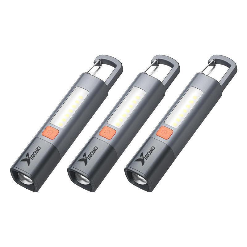 Yinowo IPX5 Waterproof Rechargeable Flashlight with 110 Lumen & 6H Runtime - Type-C Charging 3 Modes Durable for Camping Fishing Emergencies