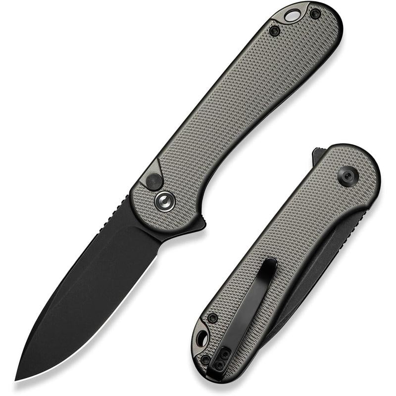 Elementum II Pocket Folding Knife, 2.96" Nitro-V Steel Blade G10 Handle Utility Knife with Deep Carry Pocket Clip for Camping Hiking Hunting C18062P-1