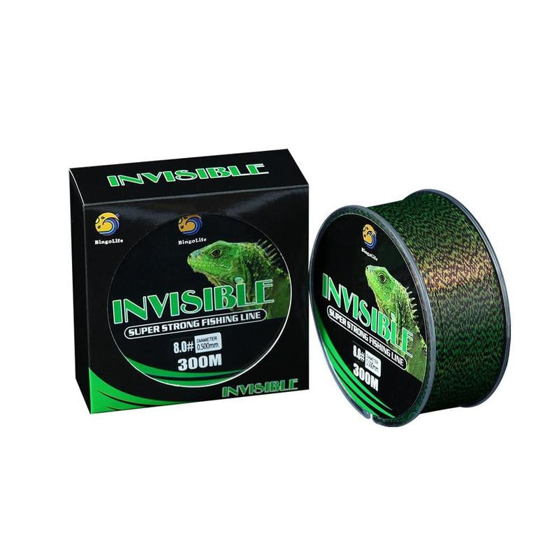 Bingolife Chameleon Invisible Spotted 300M Nylon Fishing Line - Premium German Nylon, Advanced Manufacturing, Fluorocarbon Coating