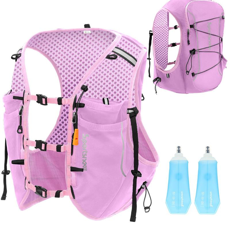 Sportsnew Running Vest for Women Men, Lightweight 10L Hydration Backpack with Waterproof Phone Pocket, 2L Water Bladder or 500Ml Soft Flasks, Breathable Pack for Hiking Trail Running Cycling Marathon