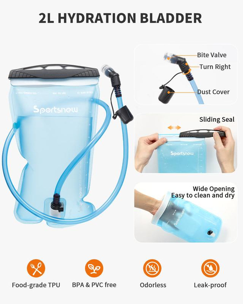 Sportsnew Running Vest for Women Men, Lightweight 10L Hydration Backpack with Waterproof Phone Pocket, 2L Water Bladder or 500Ml Soft Flasks, Breathable Pack for Hiking Trail Running Cycling Marathon