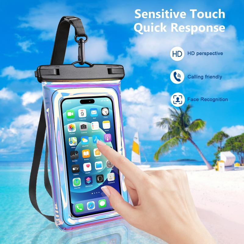 Floating Waterproof Phone Pouch, IPX68 Waterproof Phone Case with Lanyard for Iphone 1615 14 13 12 Pro Max Samsung S25 S24 S23 S22, up to 7" Phone, Beach Vacation Essentials