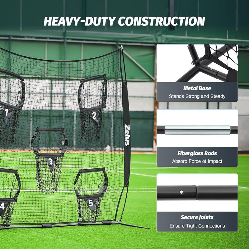 【Springtok】Zelus Football Throwing Net, Quarterback Training Equipment with 5 Target Pockets, Football Practice Throwing Passing Accuracy