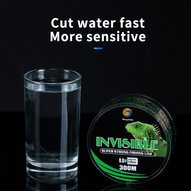 Bingolife Chameleon Invisible Spotted 300M Nylon Fishing Line - Premium German Nylon, Advanced Manufacturing, Fluorocarbon Coating