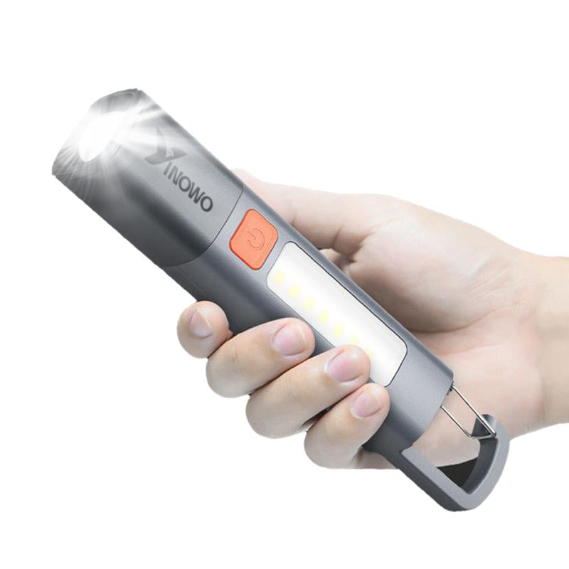 Yinowo IPX5 Waterproof Rechargeable Flashlight with 110 Lumen & 6H Runtime - Type-C Charging 3 Modes Durable for Camping Fishing Emergencies