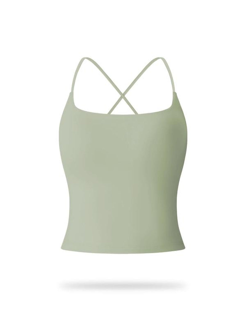 Women'S Solid Criss Cross Sports Bra, Casual Comfortable Breathable Sports Vest for Yoga Gym Workout Running, Activewear, Ladies Sportswear for All Seasons, Womenswear