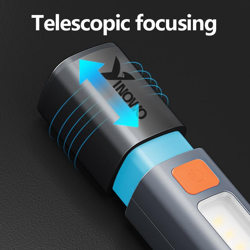 Yinowo IPX5 Waterproof Rechargeable Flashlight with 110 Lumen & 6H Runtime - Type-C Charging 3 Modes Durable for Camping Fishing Emergencies