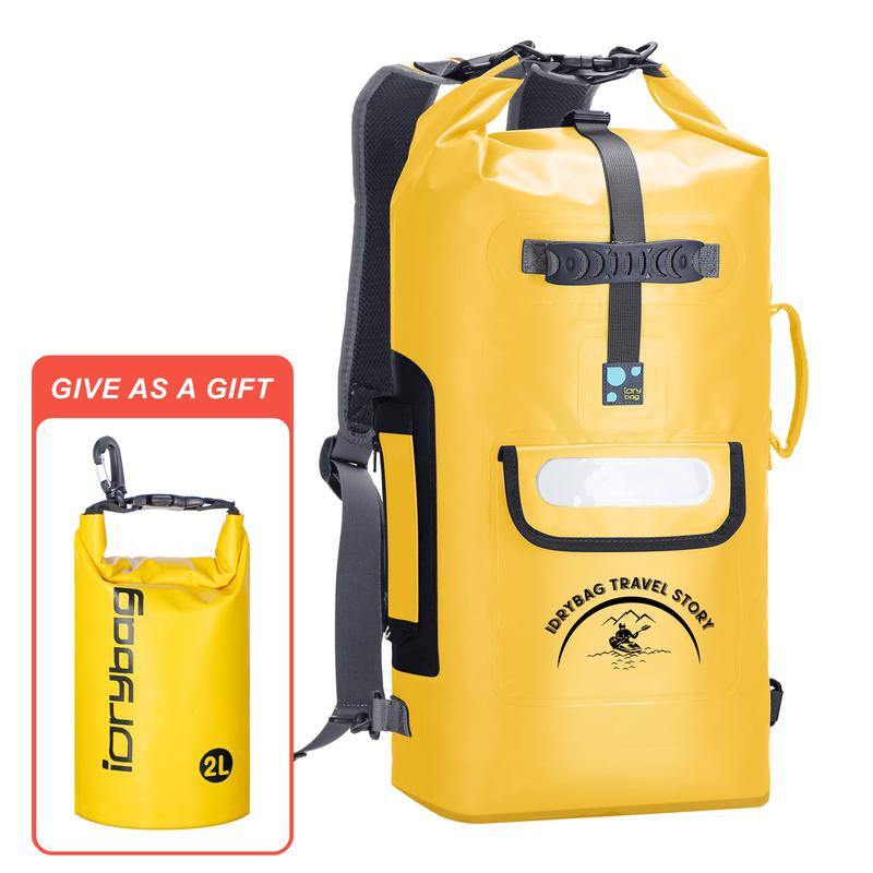 Floating Waterproof Roll-Top Dry Bag Backpack 20L/30L/40L, Waterproof Floating Dry Bags for Men, Kayak Sack,With 2L Small Dry Bag