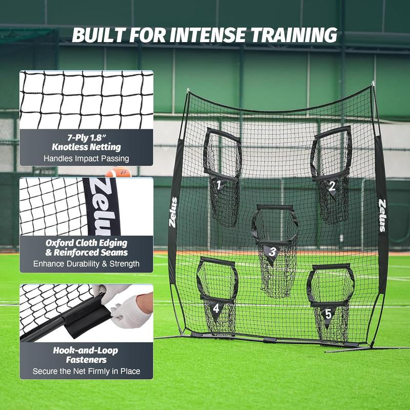 【Springtok】Zelus Football Throwing Net, Quarterback Training Equipment with 5 Target Pockets, Football Practice Throwing Passing Accuracy