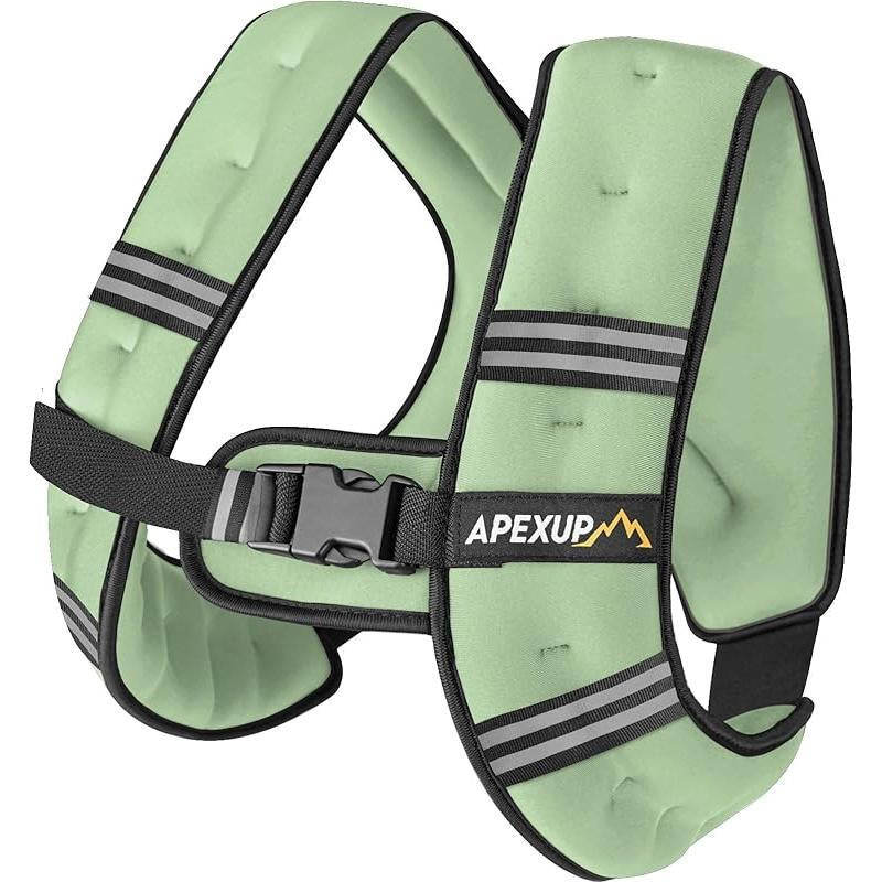 APEXUP Weighted Vest with 5Lbs/10Lbs/15Lbs/20Lbs/25Lbs/30Lbs Weights and Reflective Stripe, Weight Vest Men Women for Workout, Strength Training, Running