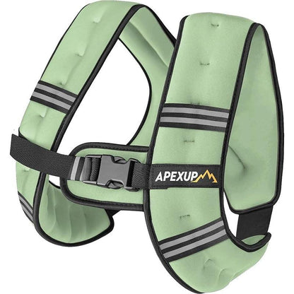 APEXUP Weighted Vest with 5Lbs/10Lbs/15Lbs/20Lbs/25Lbs/30Lbs Weights and Reflective Stripe, Weight Vest Men Women for Workout, Strength Training, Running