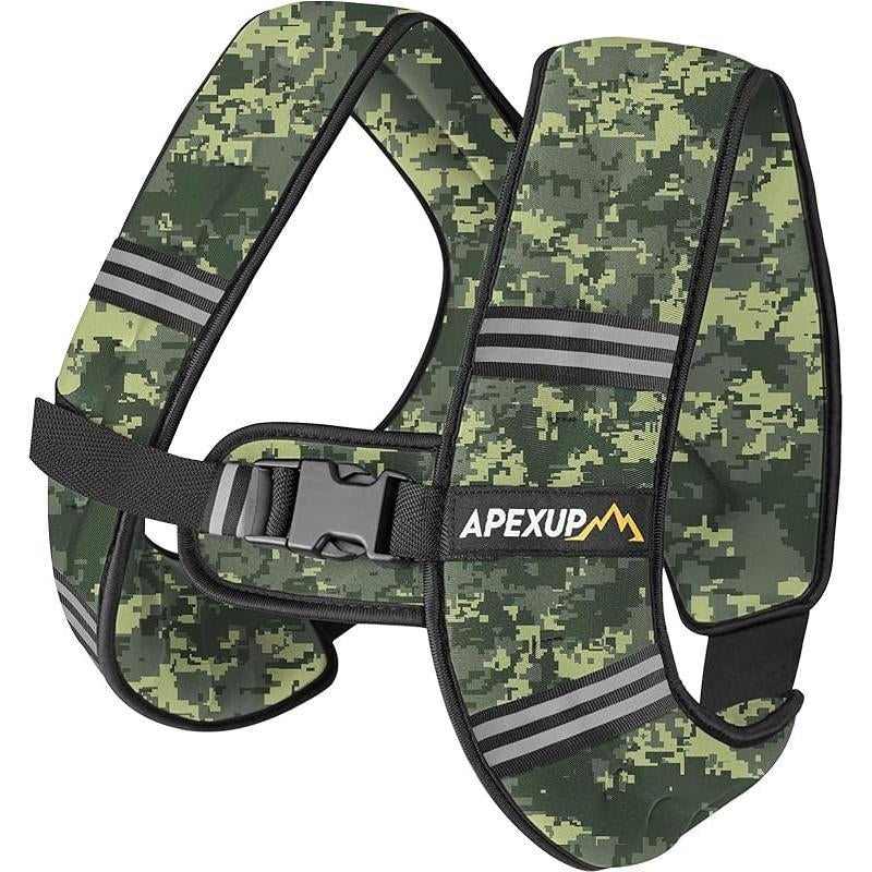 APEXUP Weighted Vest with 5Lbs/10Lbs/15Lbs/20Lbs/25Lbs/30Lbs Weights and Reflective Stripe, Weight Vest Men Women for Workout, Strength Training, Running