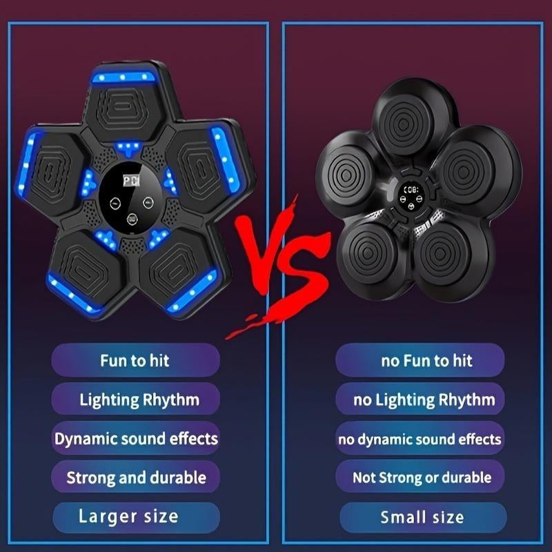 2025 Music Boxing Machine for Adults and Kids, Smart Bluetooth Boxing Machine with Boxing Gloves Wall Mounted, Music Boxing Target Workout Punching Equipment for Home(Upgrade) Electronic Focus Agility Training Equipment with Glove, Exercise Equipment