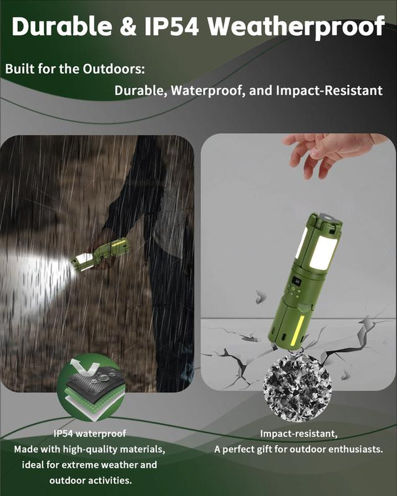 Gsueot Rechargeable Camping Light, 14000Mah Telescopic LED Lantern, 6000LM, Waterproof, Foldable, Dimmable, for Camping, Emergency, Hiking Gear，Travel Accessory Car Repair & More