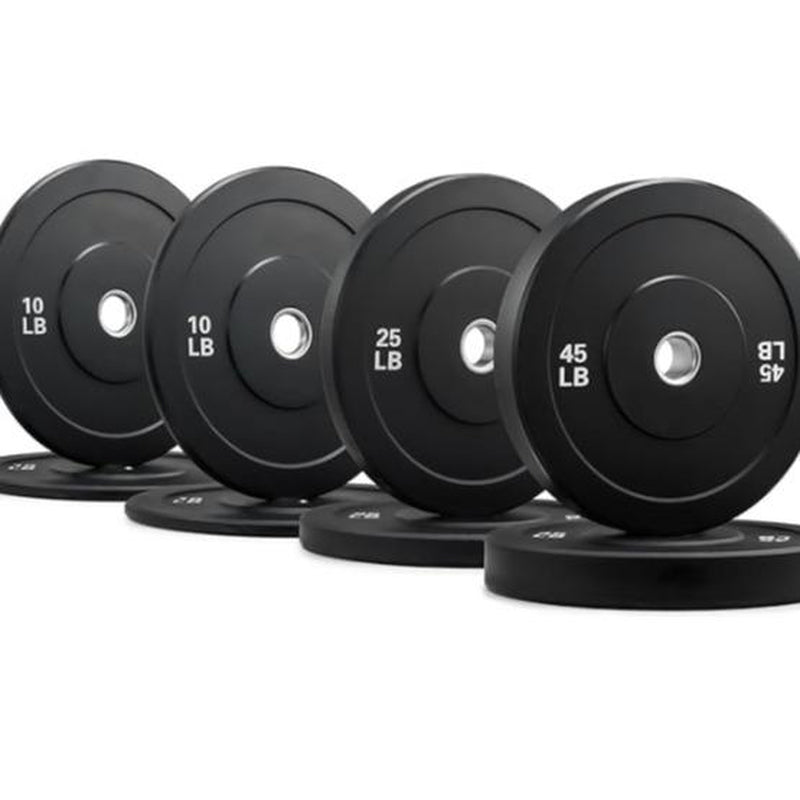 【Springtok】Zelus Weight Plate Set, Twin 2" Bumper Plates, Olympic Weight Set with Rubber Barbell Dumbbell Plates Stainless Steel Inserts for Pro or Home Gyms