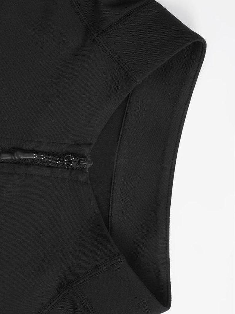 Men'S Solid Half Zip Thumb Hole Design Sports Tee, Regular Fit Breathable Long Sleeve T-Shirt for Gym Workout Running, Casual Comfy Men'S Top for Summer