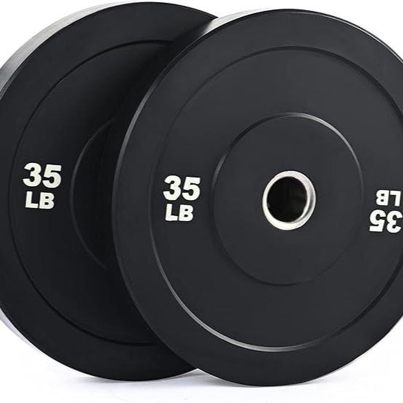 【Springtok】Zelus Weight Plate Set, Twin 2" Bumper Plates, Olympic Weight Set with Rubber Barbell Dumbbell Plates Stainless Steel Inserts for Pro or Home Gyms