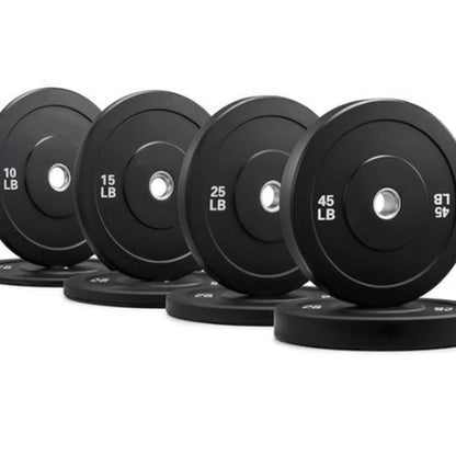 【Springtok】Zelus Weight Plate Set, Twin 2" Bumper Plates, Olympic Weight Set with Rubber Barbell Dumbbell Plates Stainless Steel Inserts for Pro or Home Gyms