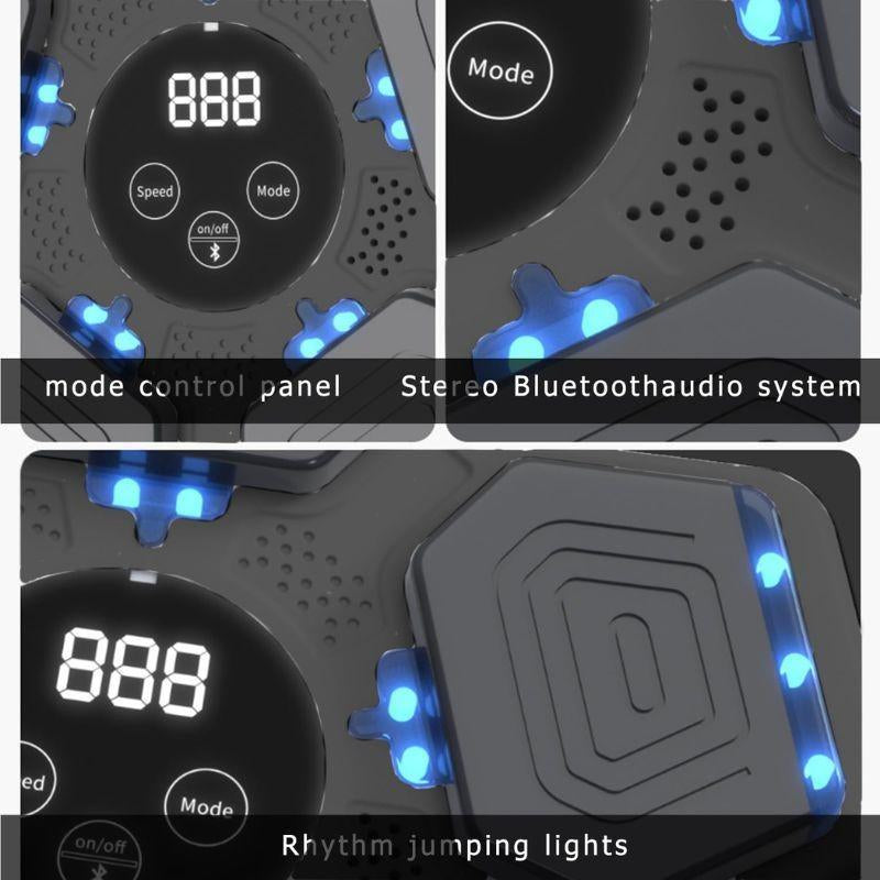 2025 Music Boxing Machine for Adults and Kids, Smart Bluetooth Boxing Machine with Boxing Gloves Wall Mounted, Music Boxing Target Workout Punching Equipment for Home(Upgrade) Electronic Focus Agility Training Equipment with Glove, Exercise Equipment