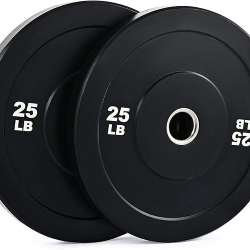 【Springtok】Zelus Weight Plate Set, Twin 2" Bumper Plates, Olympic Weight Set with Rubber Barbell Dumbbell Plates Stainless Steel Inserts for Pro or Home Gyms