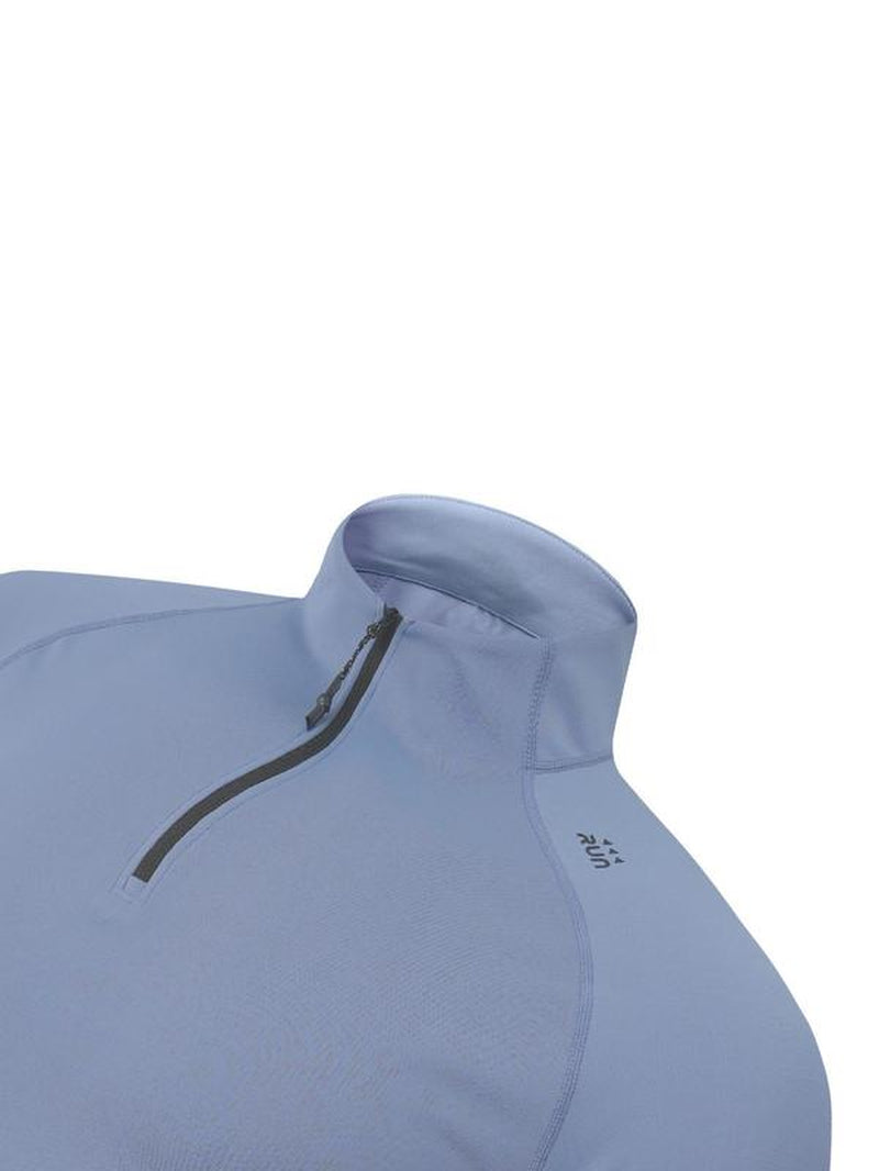 Men'S Solid Half Zip Thumb Hole Design Sports Tee, Regular Fit Breathable Long Sleeve T-Shirt for Gym Workout Running, Casual Comfy Men'S Top for Summer