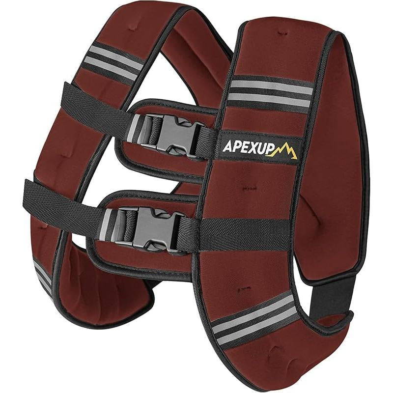 APEXUP Weighted Vest with 5Lbs/10Lbs/15Lbs/20Lbs/25Lbs/30Lbs Weights and Reflective Stripe, Weight Vest Men Women for Workout, Strength Training, Running