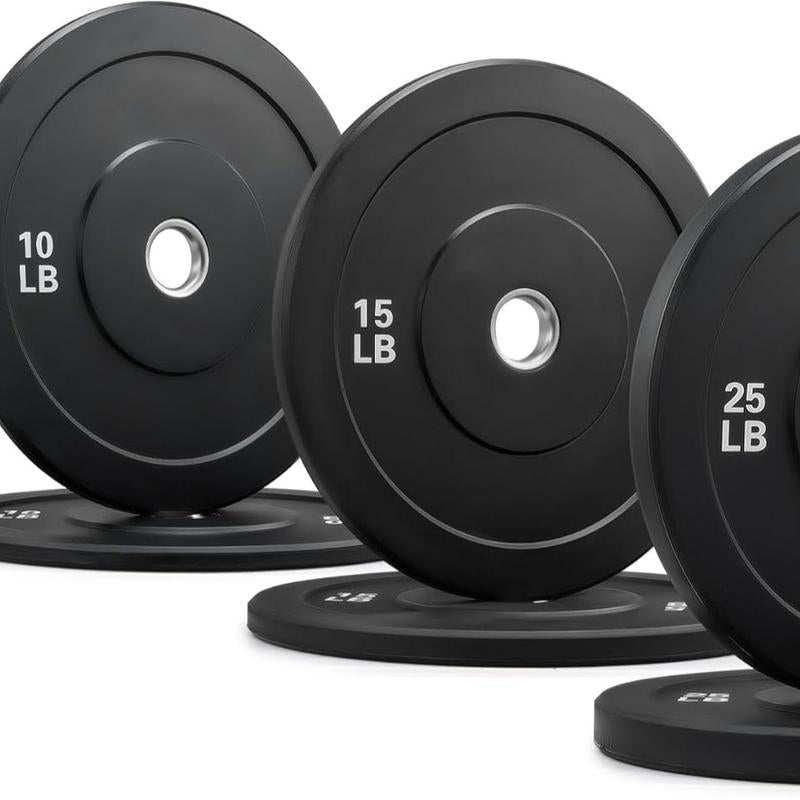 【Springtok】Zelus Weight Plate Set, Twin 2" Bumper Plates, Olympic Weight Set with Rubber Barbell Dumbbell Plates Stainless Steel Inserts for Pro or Home Gyms