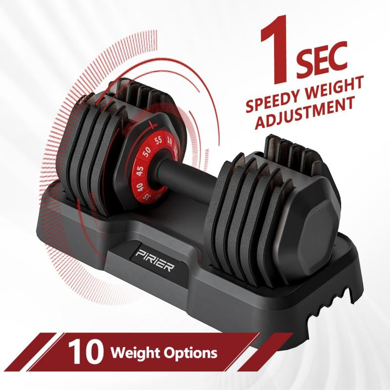 Adjustable Dumbbell 55LB Single Dumbbell 10 Weight Options Dumbbell Anti-Slip Metal Handle, Perfect for Home Gym Exercise Equipment