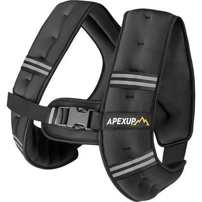 APEXUP Weighted Vest with 5Lbs/10Lbs/15Lbs/20Lbs/25Lbs/30Lbs Weights and Reflective Stripe, Weight Vest Men Women for Workout, Strength Training, Running