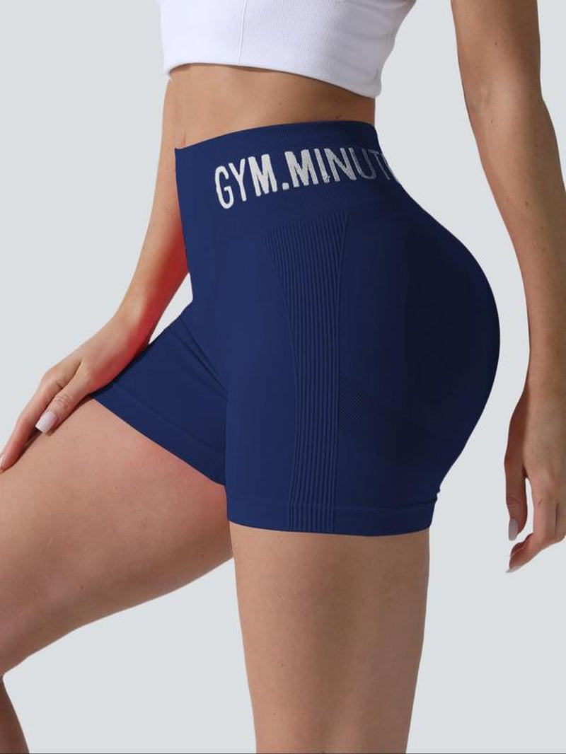 Women'S Seamless Sports Shorts, Breathable Comfortable High Waist Skinny Shorts, Ladies Sportswear for Gym Workout Cycling, Gym Clothes Women