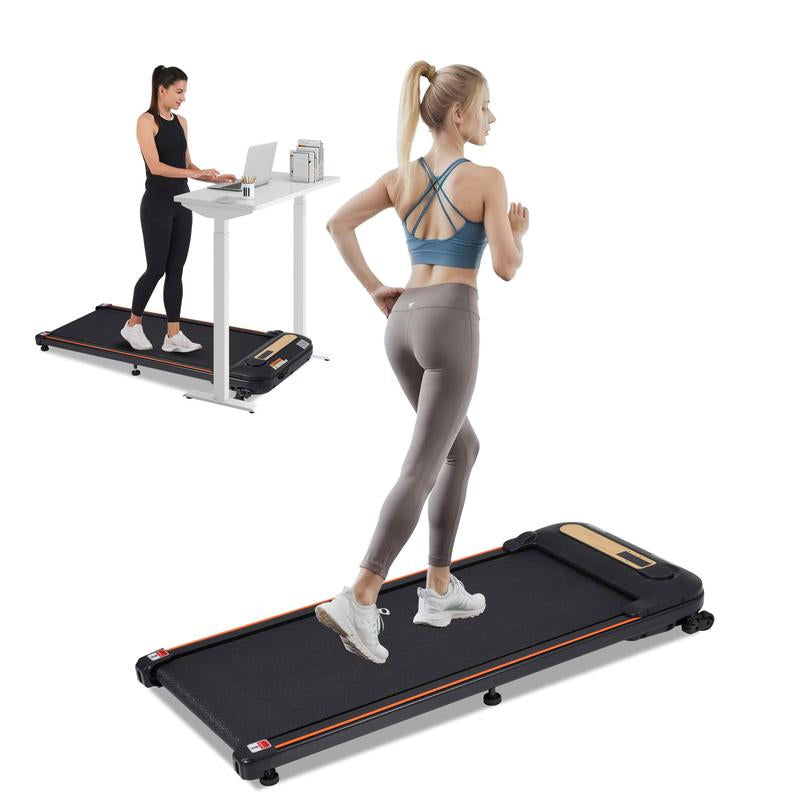 Walking Pad under Desk Treadmill for Home Office -2.5HP Walking Treadmill 0.5-4MPH 300LBS Capacity Treadmill for Walking Running