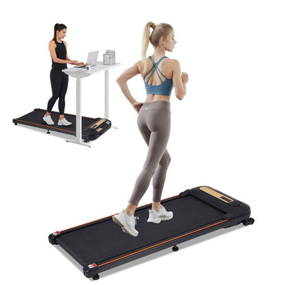 Walking Pad under Desk Treadmill for Home Office -2.5HP Walking Treadmill 0.5-4MPH 300LBS Capacity Treadmill for Walking Running