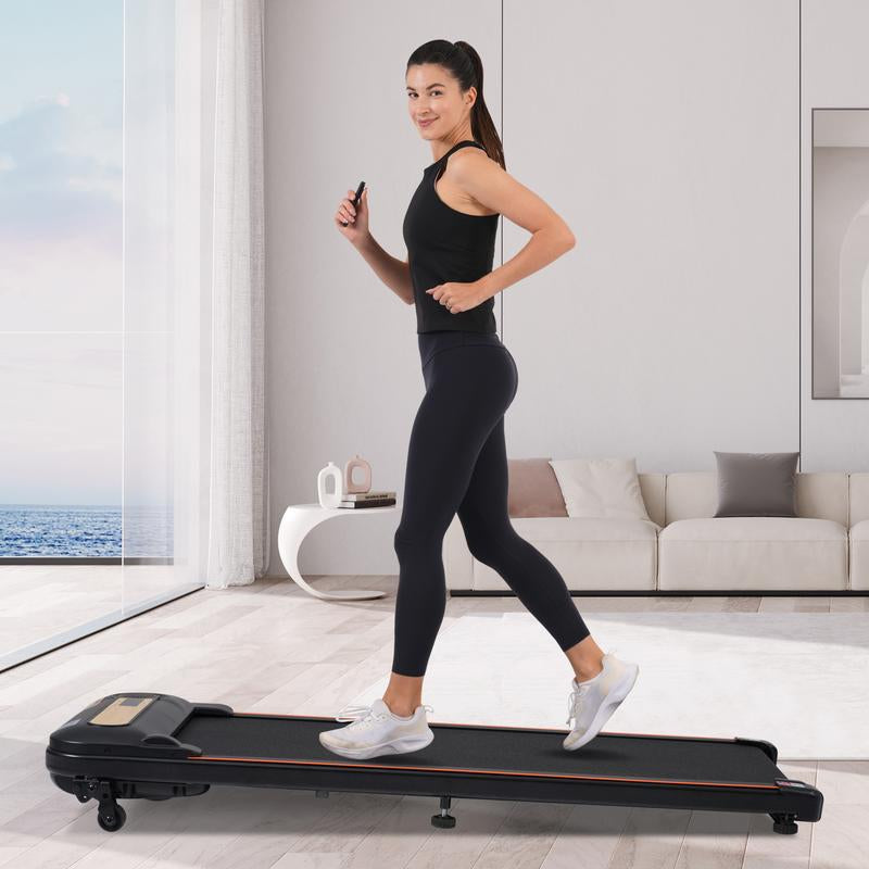 Walking Pad under Desk Treadmill for Home Office -2.5HP Walking Treadmill 0.5-4MPH 300LBS Capacity Treadmill for Walking Running