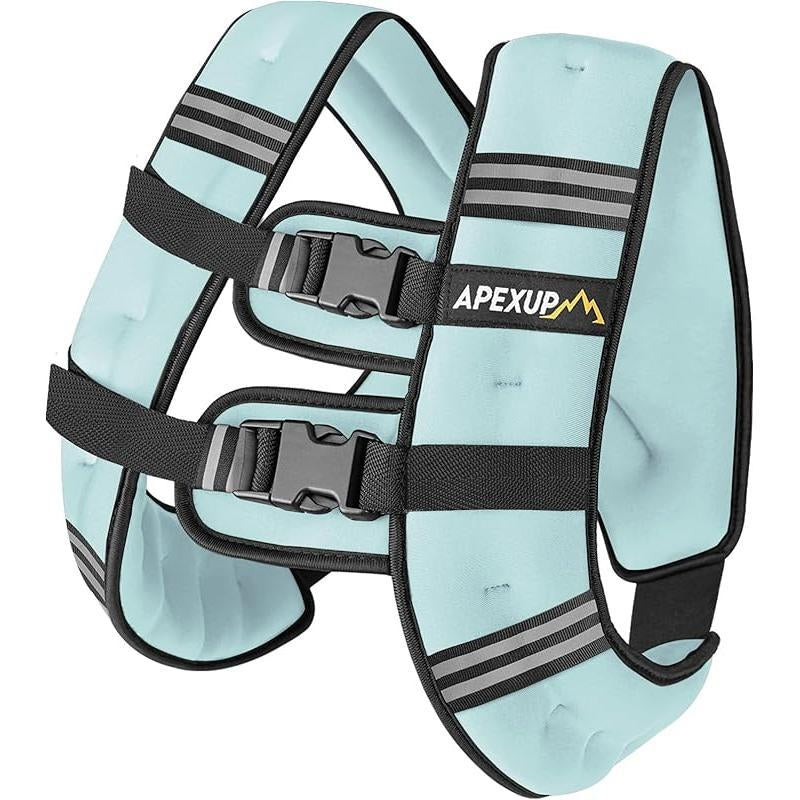APEXUP Weighted Vest with 5Lbs/10Lbs/15Lbs/20Lbs/25Lbs/30Lbs Weights and Reflective Stripe, Weight Vest Men Women for Workout, Strength Training, Running