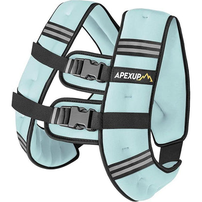 APEXUP Weighted Vest with 5Lbs/10Lbs/15Lbs/20Lbs/25Lbs/30Lbs Weights and Reflective Stripe, Weight Vest Men Women for Workout, Strength Training, Running
