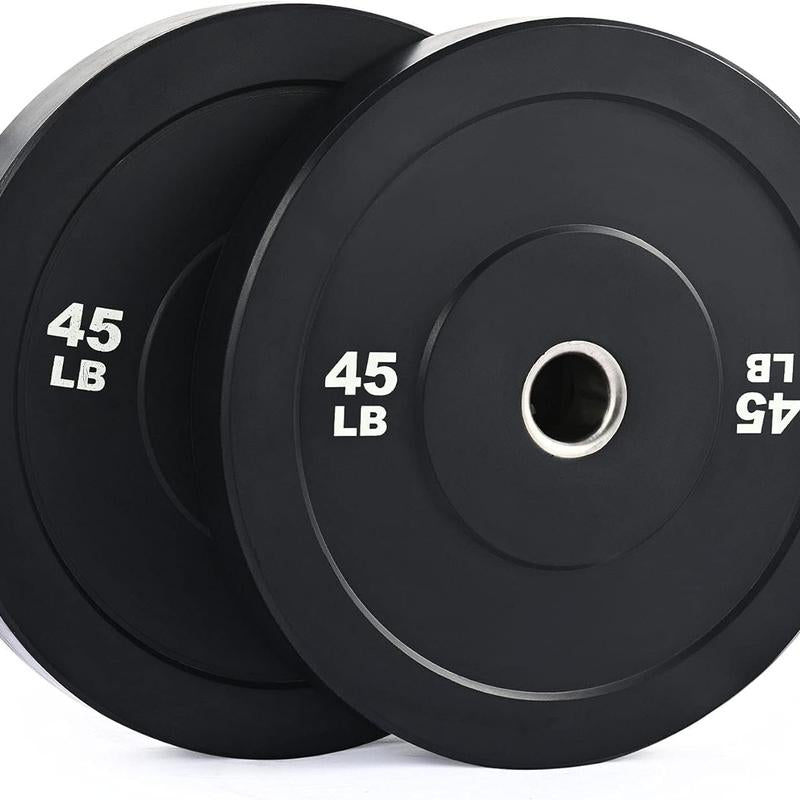 【Springtok】Zelus Weight Plate Set, Twin 2" Bumper Plates, Olympic Weight Set with Rubber Barbell Dumbbell Plates Stainless Steel Inserts for Pro or Home Gyms