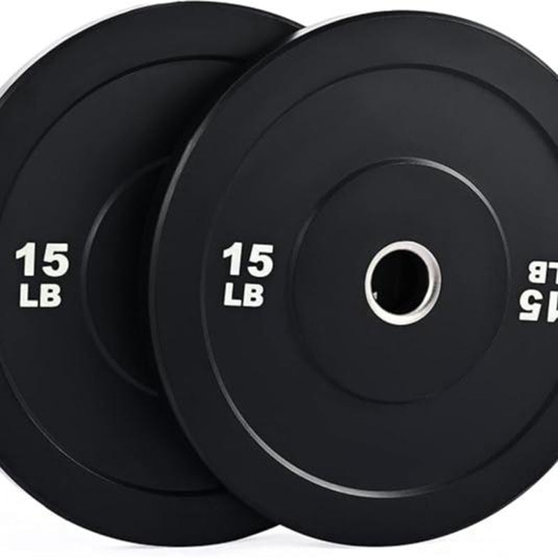 【Springtok】Zelus Weight Plate Set, Twin 2" Bumper Plates, Olympic Weight Set with Rubber Barbell Dumbbell Plates Stainless Steel Inserts for Pro or Home Gyms