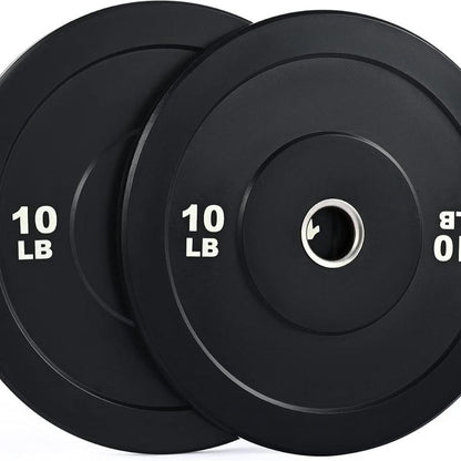 【Springtok】Zelus Weight Plate Set, Twin 2" Bumper Plates, Olympic Weight Set with Rubber Barbell Dumbbell Plates Stainless Steel Inserts for Pro or Home Gyms